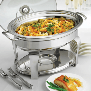 Proline 4.2 Qt Stainless Steel Oval Chafing Dish - Home